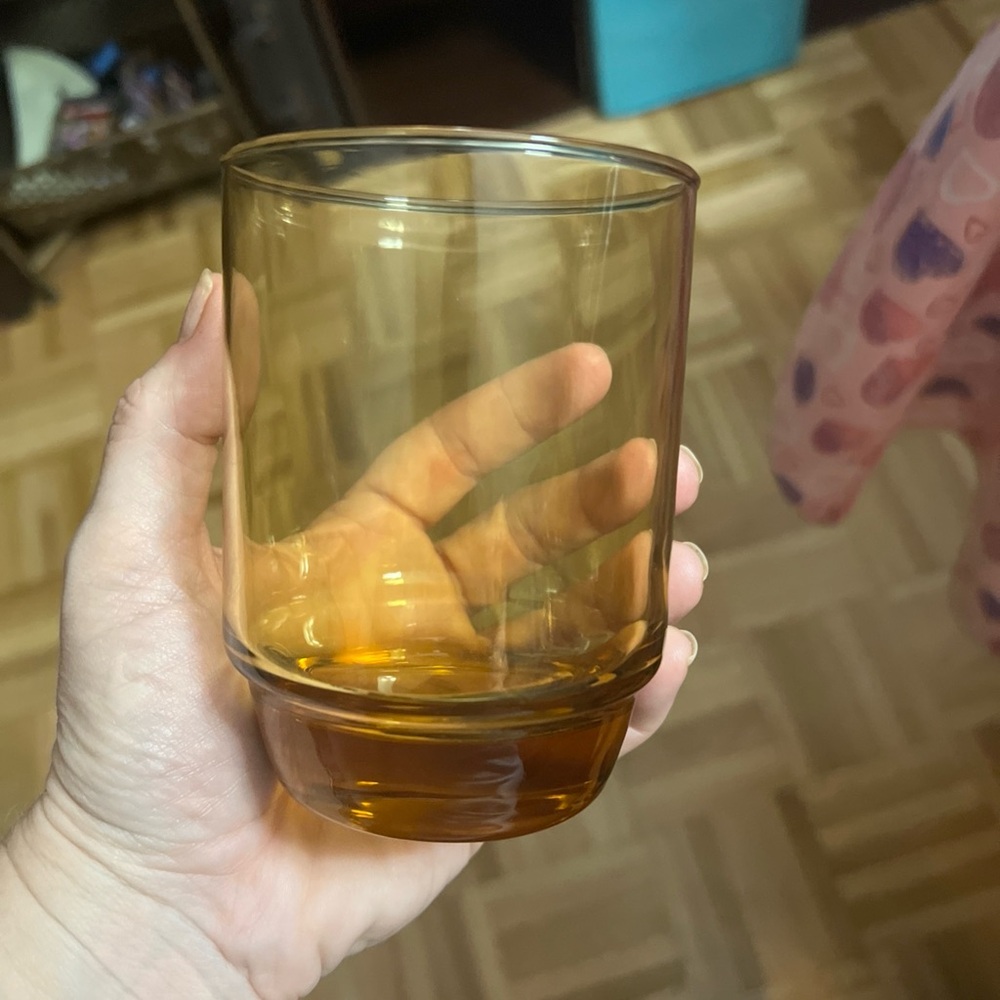 Vintage amber glasses